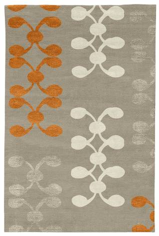 Judy Ross Hand-Knotted Custom Wool Celine Rug oyster/melon silk/parchment/oyster silk