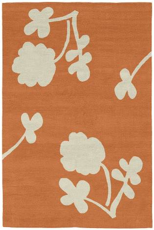 Judy Ross Hand-Knotted Custom Wool Clover Rug chutney/parchment