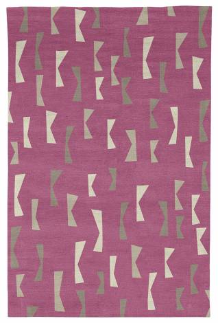 Judy Ross Hand-Knotted Custom Wool Confetti Rug hibiscus/parchment/smoke/putty