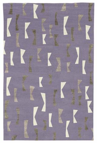 Judy Ross Hand-Knotted Custom Wool Confetti Rug lavender/cream/smoke silk/iron silk