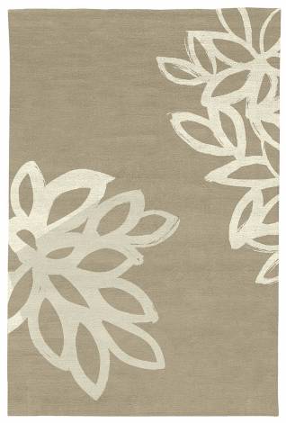 Judy Ross Hand-Knotted Custom Wool Lagoon Rug oyster/parchment silk/parchment