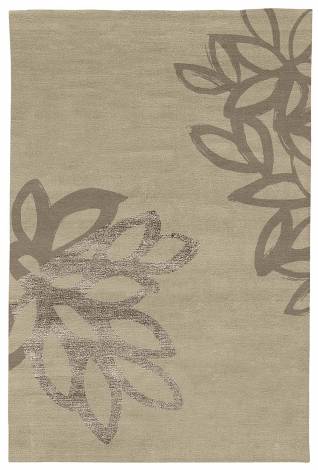 Judy Ross Hand-Knotted Custom Wool Lagoon Rug oyster/pewter/pewter silk