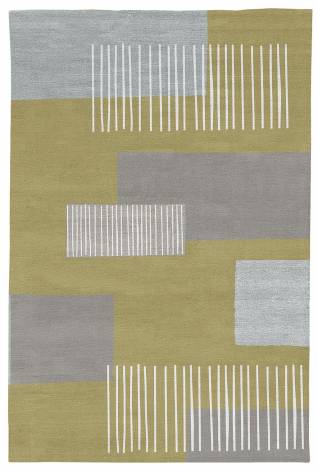 Judy Ross Hand-Knotted Custom Wool Level Two Rug grey/cream/pollen