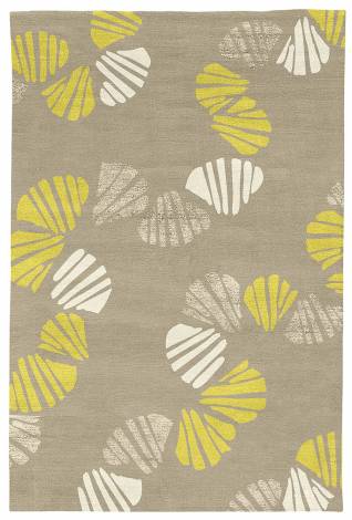 rugsshellsoyster/cream/oyster silk/yellow Judy Ross Hand-Knotted Custom Wool Shells Rug oyster/cream/oyster silk/yellow