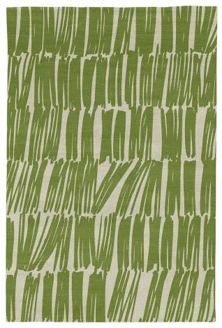Judy Ross Hand-Knotted Custom Wool Static Rug parchment/spring green