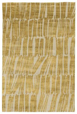Judy Ross Hand-Knotted Custom Wool Static Rug wheat/gold silk