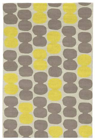 Judy Ross Hand-Knotted Custom Wool Tabla Rug parchment/smoke/yellow