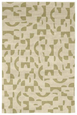 Judy Ross Hand-Knotted Custom Wool Tiles Rug wheat/blonde