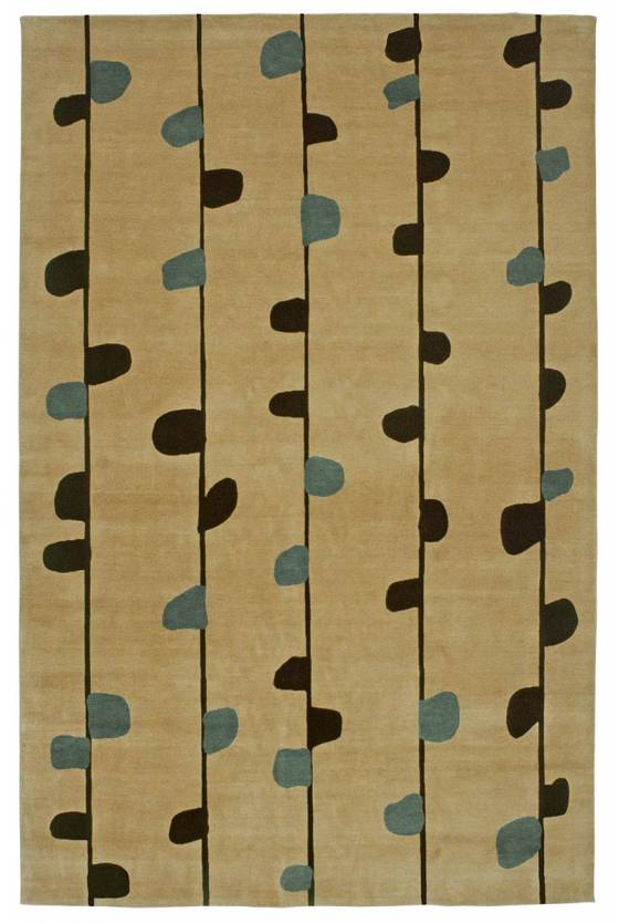 Judy Ross Hand-Knotted Custom Wool Calendar Rug russet/parchment/smoke silk