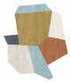 Judy Ross Hand-Knotted Custom Wool Geo Rug curry/powder blue/cream/sienna/oyster/slate