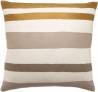 Judy Ross Textiles Hand-Embroidered Chain Stitch Horizon Throw Pillow cream/gold rayon/smoke/iron