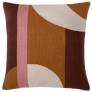 Judy Ross Textiles Hand-Embroidered Chain Stitch Luna Throw Pillow amber/oyster/sierra/dusty pink