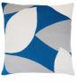 Judy Ross Textiles Hand-Embroidered Chain Stitch Petal Throw Pillow marine/ice/cream