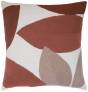 Judy Ross Textiles Hand-Embroidered Chain Stitch Spring Throw Pillow cream/sierra/spice/mushroom