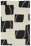 Judy Ross Hand-Knotted Custom Wool Window Rug black/cream/oyster silk