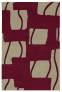 Judy Ross Hand-Knotted Custom Wool Window Rug burgundy/oyster/merlot