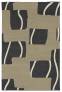 Judy Ross Hand-Knotted Custom Wool Window Rug charcoal/blonde/cream silk