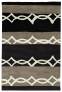 Judy Ross Hand-Knotted Custom Wool Acrobat Rug black/cream/pewter silk