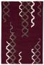Judy Ross Hand-Knotted Custom Wool Arbor Rug burgundy/iron/cream silk/graphite silk