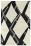 Judy Ross Hand-Knotted Custom Wool Argyle Rug black/cream/cream silk
