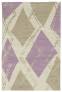 Judy Ross Hand-Knotted Custom Wool Argyle Rug cream/mauve/oyster/oyster silk