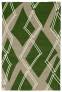 Judy Ross Hand-Knotted Custom Wool Argyle Rug oyster/hunter/cream