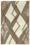 Judy Ross Hand-Knotted Custom Wool Argyle Rug pewter/parchment silk/pewter silk/auburn