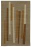 Judy Ross Hand-Knotted Custom Wool Bars Rug clove/auburn/tan/sand