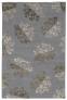 Judy Ross Hand-Knotted Custom Wool Bouquet Rug cadet/dark fig silk/smoke silk