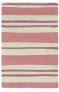 Judy Ross Hand-Knotted Custom Wool Cabana Rug cream/guava/cerise