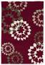 Judy Ross Hand-Knotted Custom Wool Carousel Rug berry/oyster silk/fig silk/cream silk