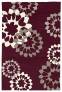 Judy Ross Hand-Knotted Custom Wool Carousel Rug burgundy/smoke silk/cream/smoke