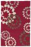 Judy Ross Hand-Knotted Custom Wool Carousel Rug carmine/smoke silk/iron silk/parchment