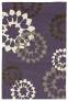 Judy Ross Hand-Knotted Custom Wool Carousel Rug grape/fig silk/cream silk/pewter silk