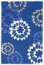 Judy Ross Hand-Knotted Custom Wool Carousel Rug marine/oyster silk/marine silk/cream