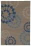 Judy Ross Hand-Knotted Custom Wool Carousel Rug pewter/mediumpewter/denim/powder blue