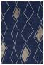 Judy Ross Hand-Knotted Custom Wool Cascade Rug midnight/cream silk/smoke silk