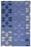 Judy Ross Hand-Knotted Custom Wool Celine Rug cornflower/cornflower silk/blueberry/silver silk