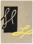 Judy Ross Textiles Hand-Embroidered Linen Cheerleader Panel black/lemon