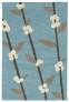 Judy Ross Hand-Knotted Custom Wool Coffee Tree Rug turquoise/smoke/parchment/iron