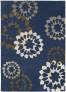 Judy Ross Hand-Knotted Custom Wool Carousel Rug denim/fig silk/cream silk/pewter silk