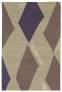 Judy Ross Hand-Knotted Custom Wool Diamonds Rug oyster/mushroom/grape/oyster silk