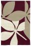 Judy Ross Hand-Knotted Custom Wool Fauna Rug burgundy/oyster/parchment silk
