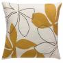 Judy Ross Textiles Hand-Embroidered Chain Stitch Flora Throw Pillow cream/curry/charcoal