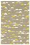 Judy Ross Hand-Knotted Custom Wool Glitter Rug oyster/oyster silk/yellow/cream