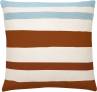 Judy Ross Textiles Hand-Embroidered Chain Stitch Horizon Throw Pillow cream/sierra/powder blue