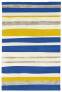 Judy Ross Hand-Knotted Custom Wool Horizon Rug cream/marine/oyster silk/buttercup