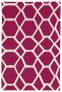 Judy Ross Hand-Knotted Custom Wool Jalli Rug cerise/cream silk
