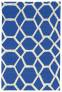 Judy Ross Hand-Knotted Custom Wool Jalli Rug marine/cream silk
