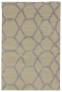 Judy Ross Hand-Knotted Custom Wool Jalli Rug oyster/silver silk